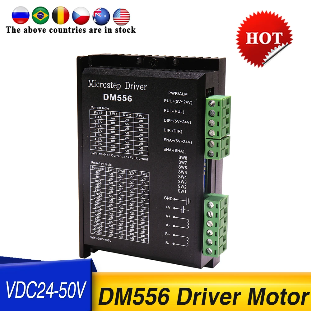 

5PCS DM556 Digital Stepper Motor Driver 2 Phase For NEMA17 /23 /34 Stepper Motor Controller