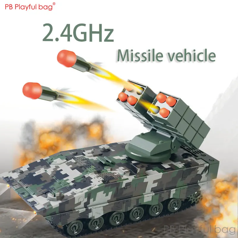 RC Tank Missile Truck Rocket launcher Remote control Armored car Light Sound  function Cool Boys toy Children birthday gifts AC93