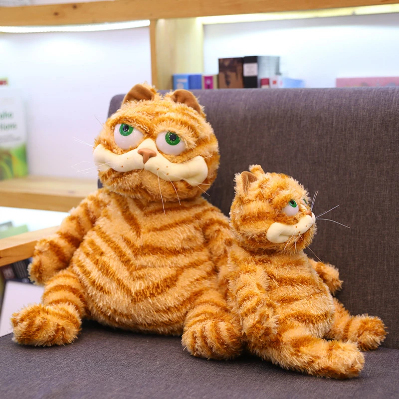 Garfield muñeco de peluche de gato amarillo realista para niños, muñeco de  felpa suave, compañero familiar, decoración de cama, gato gordo creativo,  juguetes para niños, regalo para niños| | - AliExpress