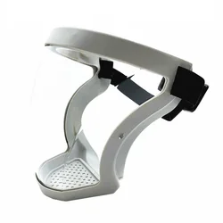 Durable Heat Resistant Transparent Facial Shield with Adjustable Buckle (GRAY)
