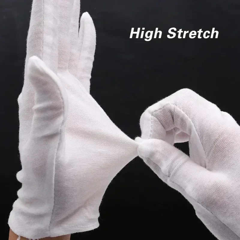 1-20pairs White Cotton Work Gloves Household Cleaning Tools cotton gloves
