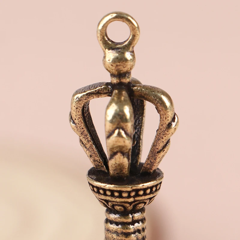 Kupfer Hand glocke Vintage Home Desktop Dekoration Lehrmittel einzigartige tragbare Handbell – Detail 8