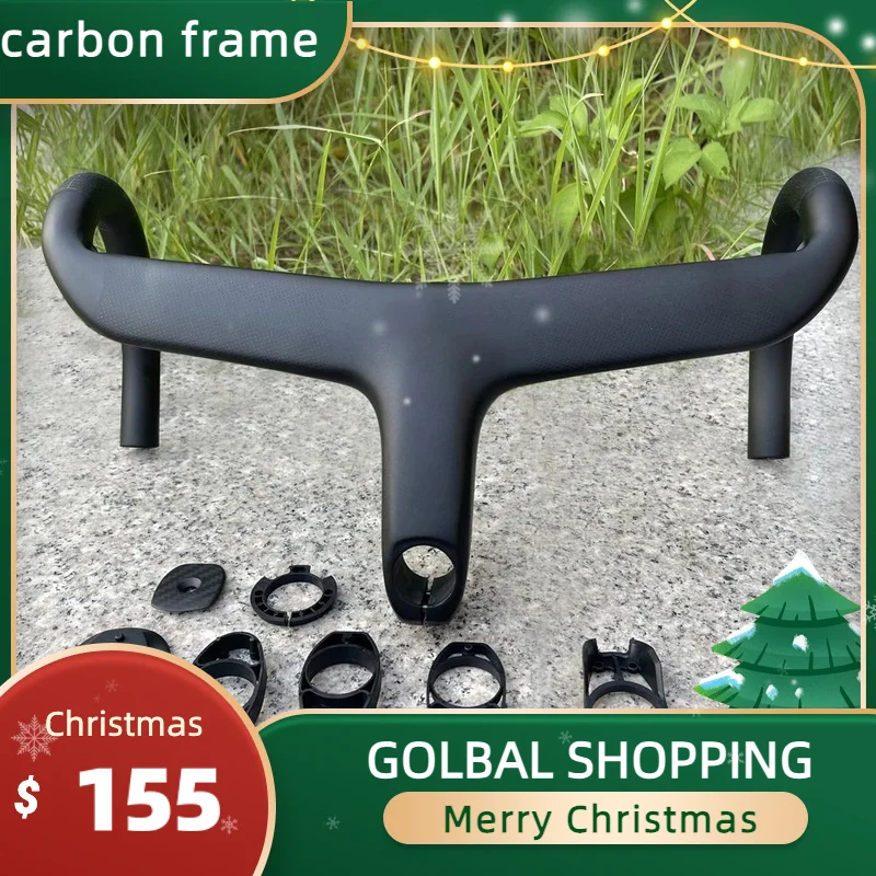 

Road bike T1000 carbon fiber handlebar, suitable for SL series integrated handlebars