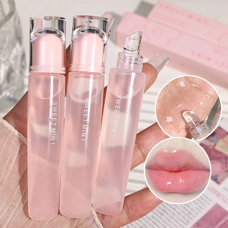 Plumping Jelly Lip Gloss Lasting Moisturizing Transparent Lip Oil Lip Gloss