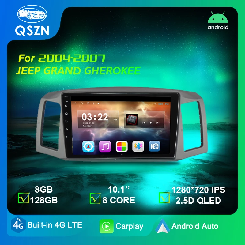 

2Din 8 Core Car Radio Multimedia Video Player Navigation GPS Carplay 4G Android 12 Head Unit For 2004-2007 JEEP GRANDCHEROKEE