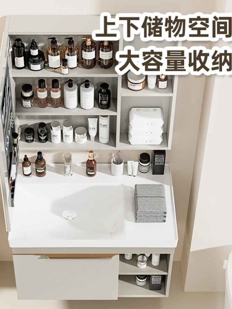 Smart mirror box bathroom cabinet storage large capacity bathroom cabinet combination