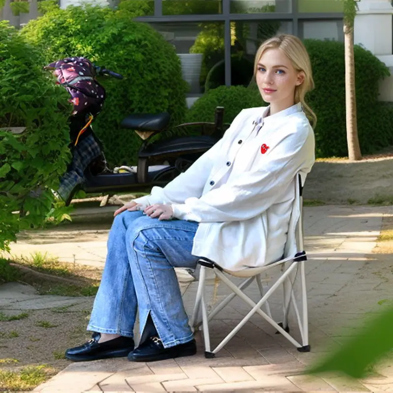 Compact & Portable Outdoor Folding Chair - Sturdy Aluminum Frame with 600D Oxford Cloth, Perfect for Beach, Camping, Picnics & T