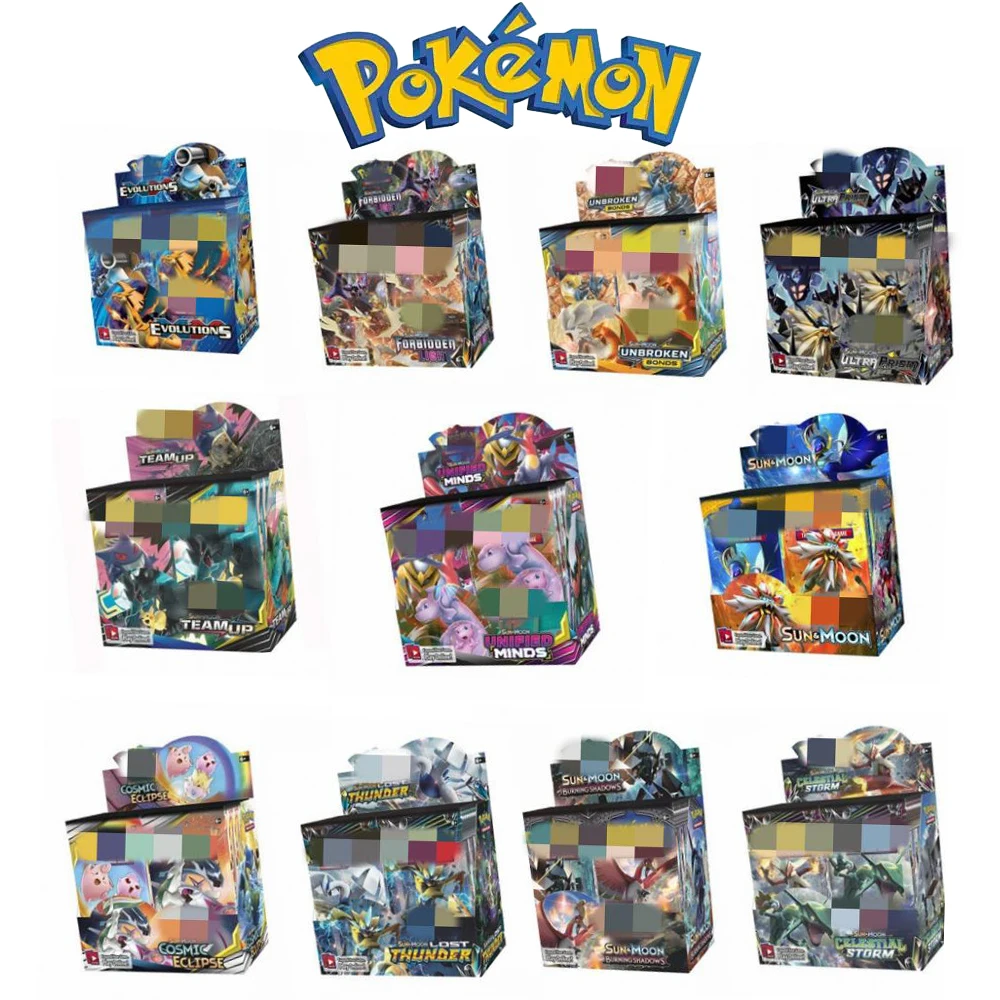 

324Pcs/set Anime Pokemon Pikachu Mewtwo Charizard English Color Flash Game Collection Card Cartoon Toy for Boys Holiday Gift