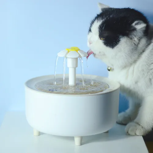 자동 고양이 물 분수 필터, USB 전기 음소거 애완 동물 음료 그릇, 애완 동물 마시는 디스펜서, 고양이 물 필터, 2000ml 4