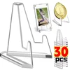 Clear Acrylic Coin Display Stand Holders idol Photo Holder Stands Easel Card Commemorative Challenge Capsule Medal Support Rack 1