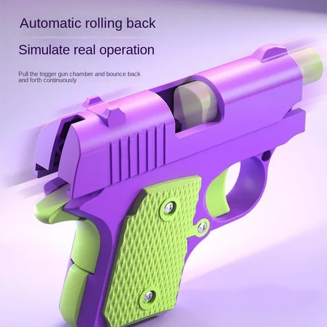 Children'S Toy Guns Model 3D Mini 1911 Gravity Printing Fidget Toy for Kids Adults Stress Relief Toy Children Decompression Gift 3