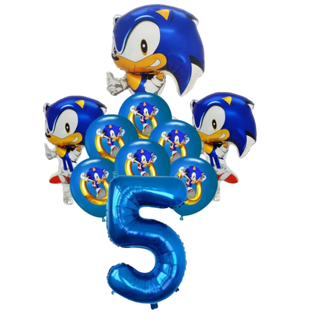 Sonic Children Birthday Party Decor 5th 6th Number Balloons Set Backdrop  Paper Cup Plate Straw Kids Gifts Pennant Baby Shower - AliExpress