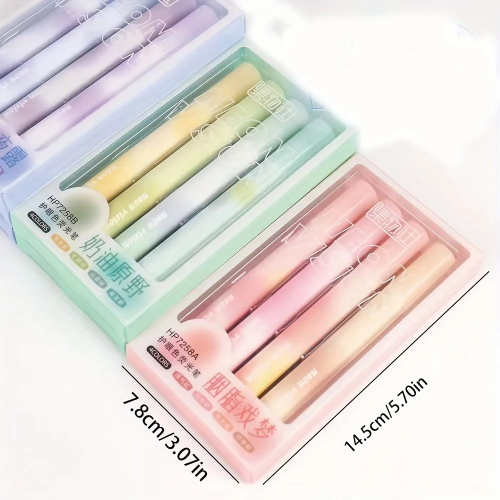 Rich Color Creative Highlighter for Scrapbooking DIY Mark Painting Drawing Coloring Journaling Art Crafts 4 pcs highlighter pen highlighter marker