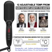 Brosse à Lisser les Cheveux, Peigne Électrique, Chaud, Anti-Brûlure, Céramique, Barbe 6