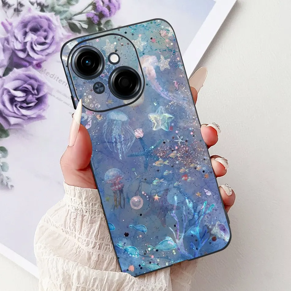 Fashion Cool Pattern Black Silicone Soft Phone Case