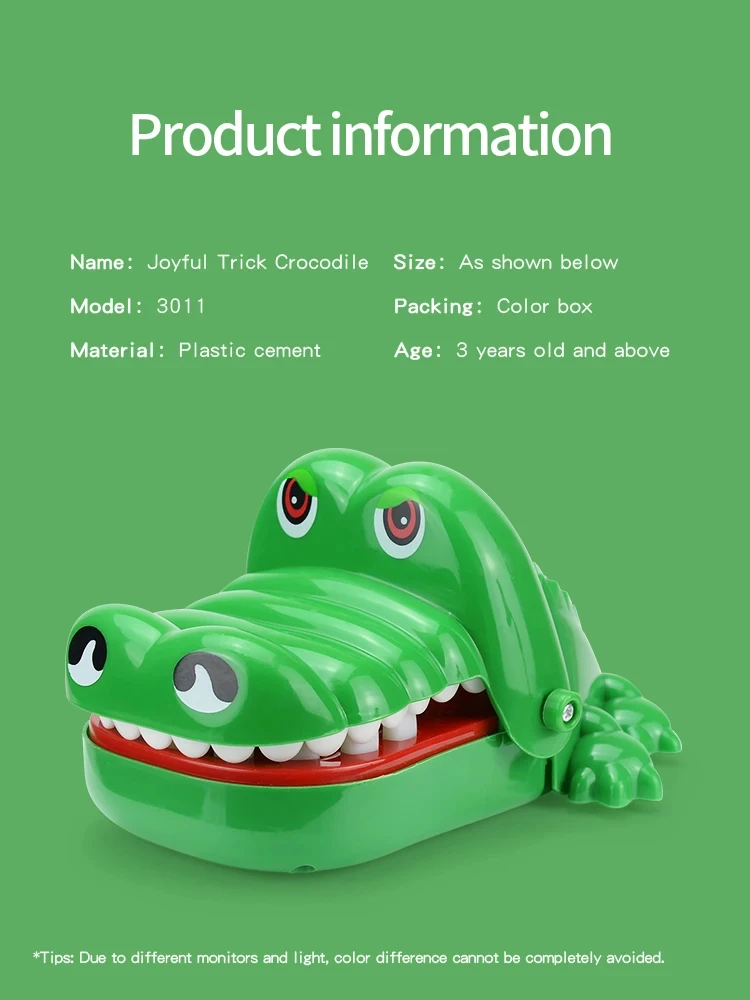 Bite hand crocodile children's toy stress relief toy parent-child interactive party prank toy image 3