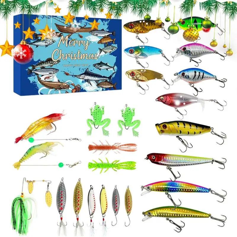 Aazon.co: Fishing Lure Advent Calendar 2023 - Fishing Tackle Bait