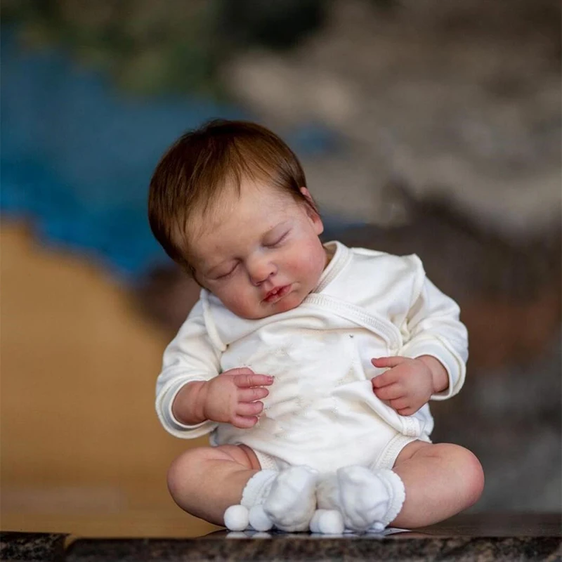 

49CM Reborn Silicone Baby Doll with Visible Veins Soft Silicone Like Real Sleeping Kids 20INCH Art Dolls Reborn Baby Doll Toy