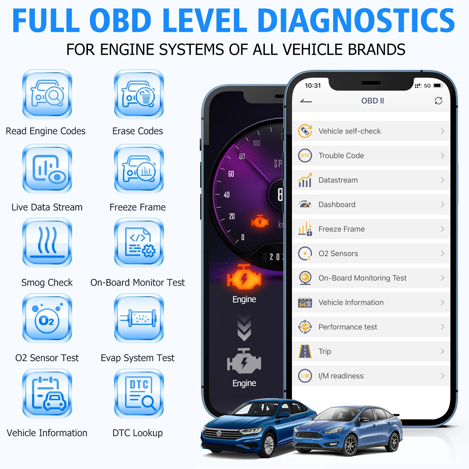 ANCEL BD300 OBD2 Bluetooth Automotive Scanner Professional All System Code Reader EPB Oil Reset OBD 2 Car Diagnostic Scan Tools 3