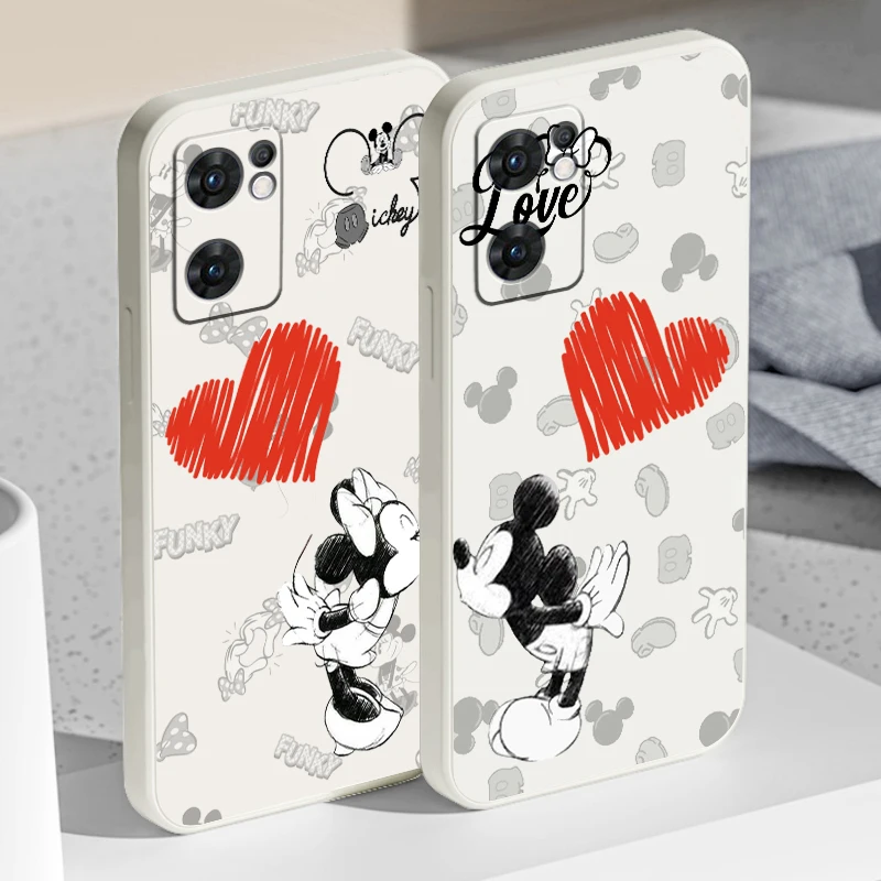 

Mickey Minnie Disney Anime Phone Case For OPPO A73 A31 2020 Reno7 SE 6 5 4 2 Z Lite Pro Plus 5G 4G Funda Liquid Rope Cover