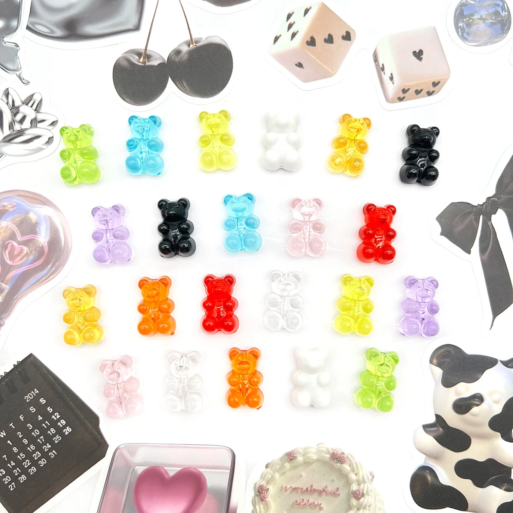New 11kinds of Small Bear Shoe Charms for Clogs Sandals Decoration Shoe Accessories Charms for Friends Gifts