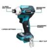 4-Speed Electric Cordless Impact Driver Brushless Rechargeable 1/4-Inch Hex Impact Wrench For Makita 18V Battery(No Battery) 2
