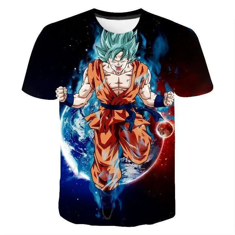 Dragon Ball desenho animado manga curta camiseta, camiseta Son Goku, tops  impressos de anime, camisetas infantis, roupas de bebê, presente para  crianças, verão - AliExpress