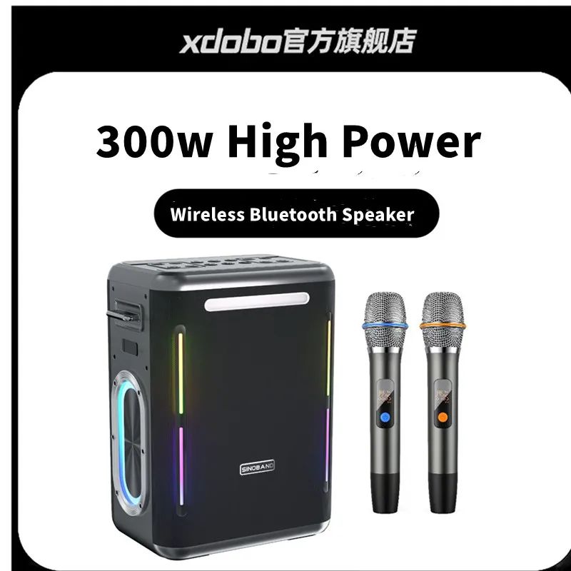 

Karaoke High Power Sinoband Party 1981 300W Outdoor Portable Card High Power Wireless K Song Bluetooth Audio System Caixa De Som