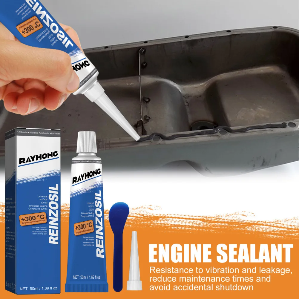Rayhong Car Engine Sealant Metal Fuel Tank Oil Pan Cylinder Gasket Oil-resistant Repairing Adhesive Auto Parts Acesssories