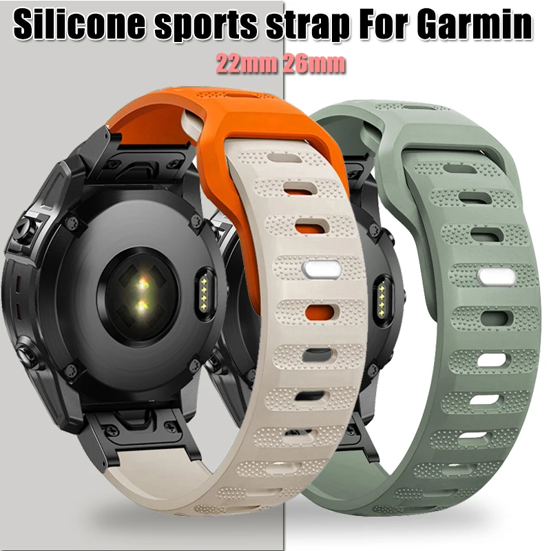 Versatile Silicone Quick Release Smartwatch Band - 22mm/26mm Strap