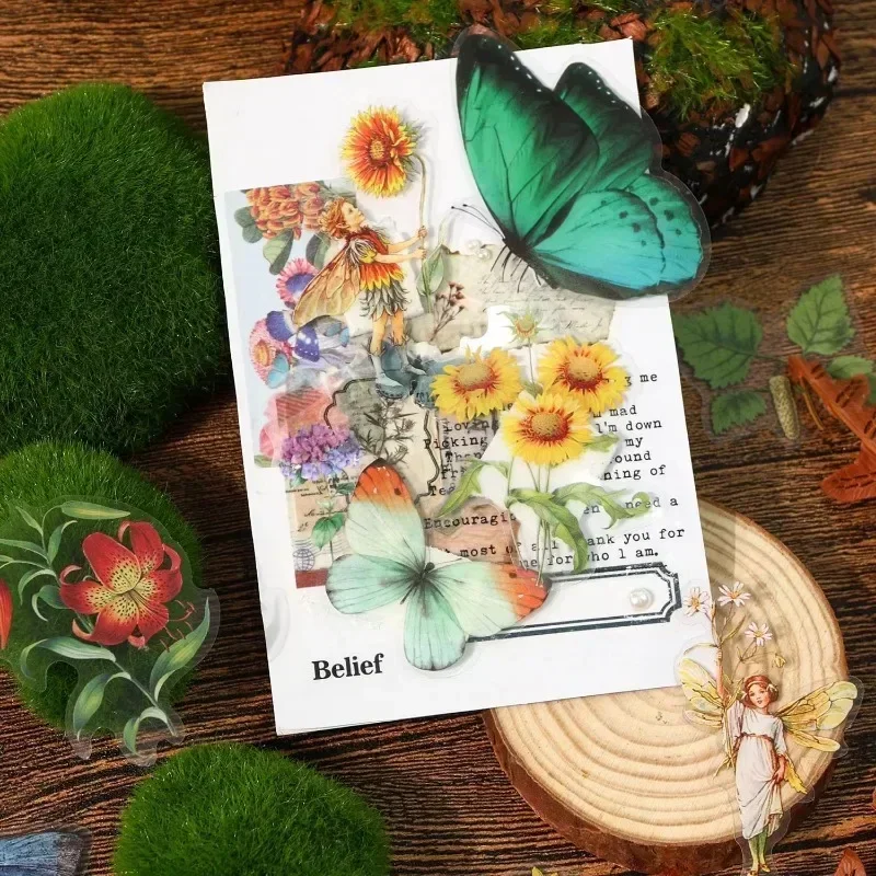 40Sheets Shakespeare Natural Poetry American Retro hand DIY sticker Package material collage Scrapbook Supplies 153*100mm