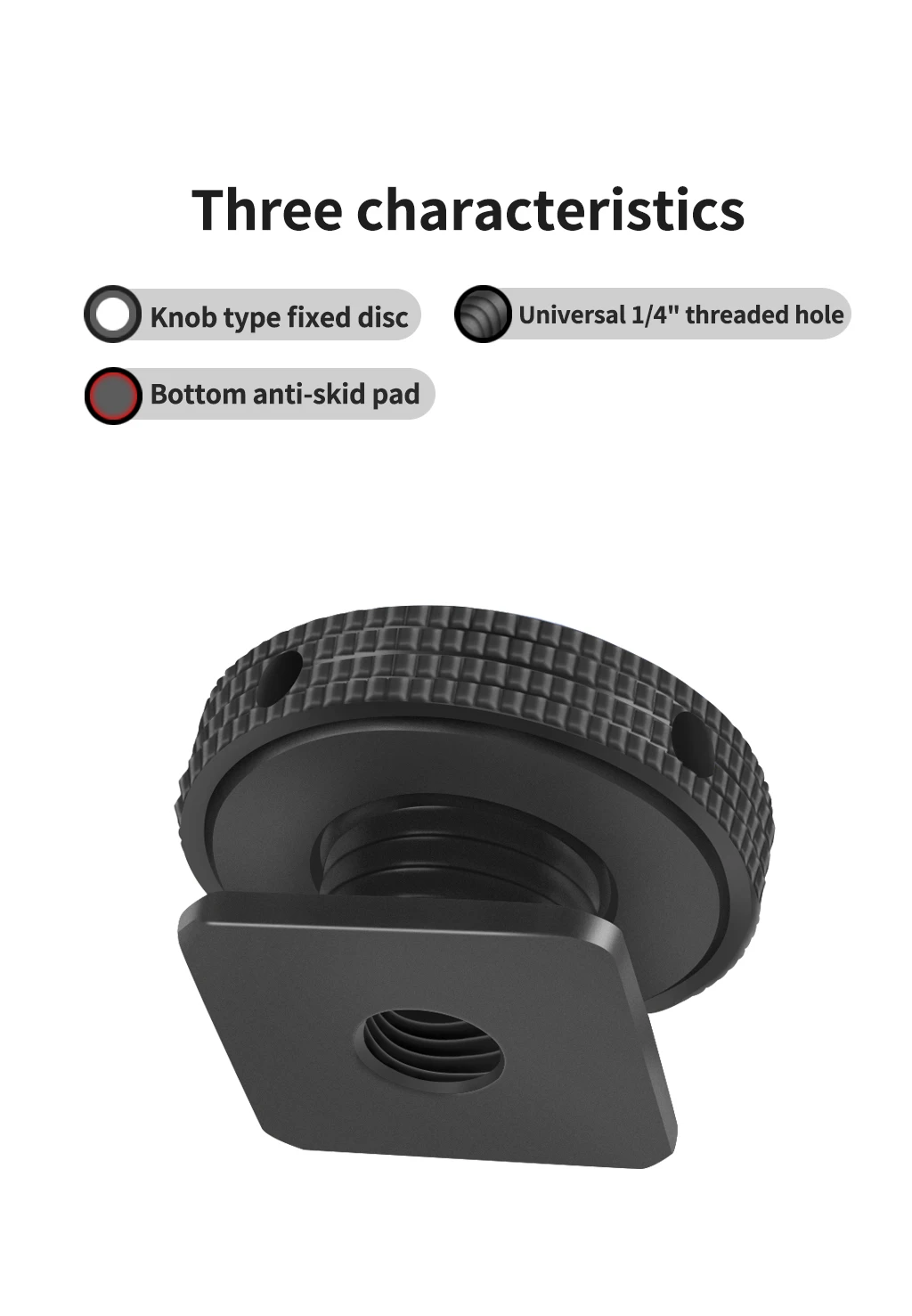 Description Picture 3 of item1/4" Threaded Hole Cold Shoe Holder Mount Adapter for SLR Camera Cage Rig Tripod Flash Light Stand Mic Monitor Holder Phone Vlog