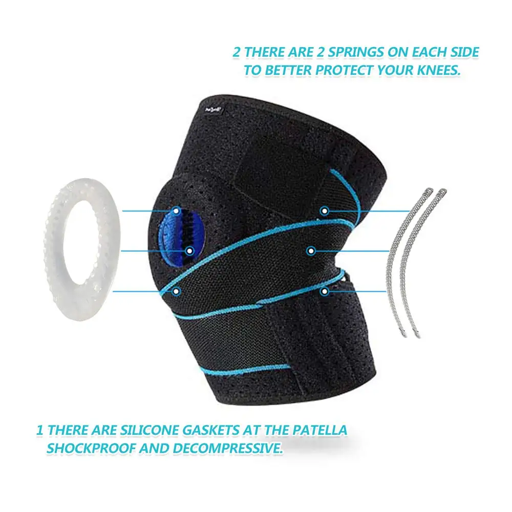 1Pcs Knee Braces Knee Pain Side Stabilizers Man Women Non Slip Adjustable Support Joint Pain Relief LCL knee brace knee support