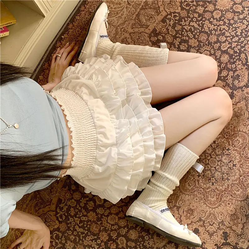 Bál talár mini sukně ženy vysoký pás odstupňovanou sloh čistý štíhlý léto kolejní oblíbený jednoduchý sexy dating lolita sladké girlish OOTD