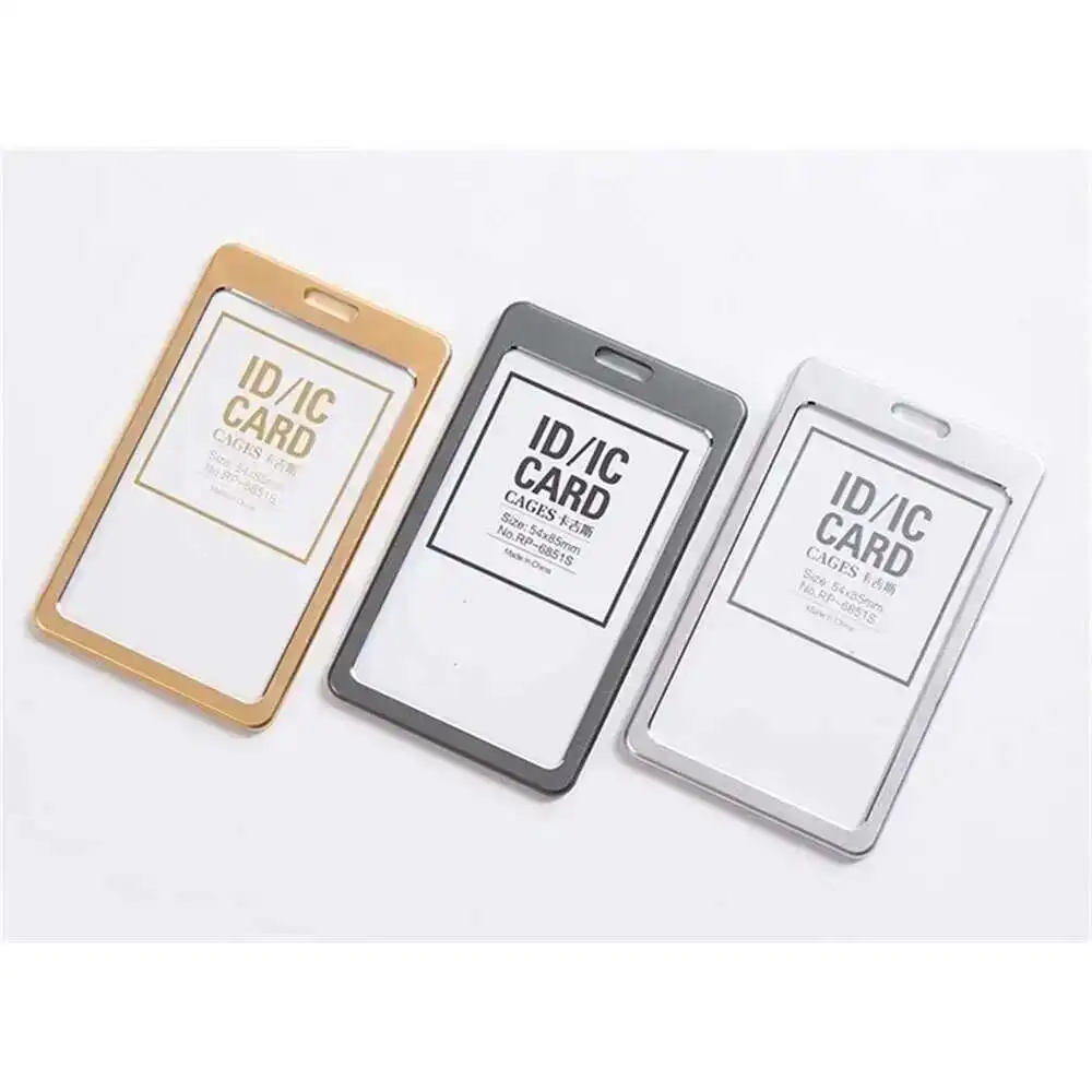 High-grade Metal Card Holder Staff Identification Card Neck Strap With Lanyard Badge Neck Strap Bus Id Holders