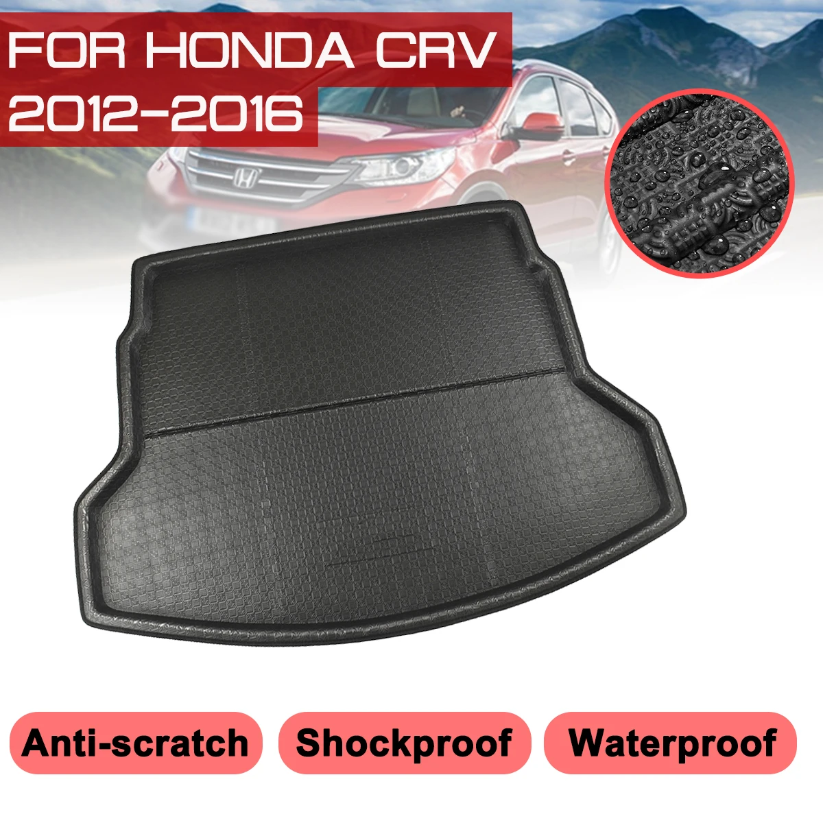 Per Honda CRV 2012 2013 2014 2015 2016 Tappetino per auto Tappeto Baule posteriore Copertura anti-fango - Image 3