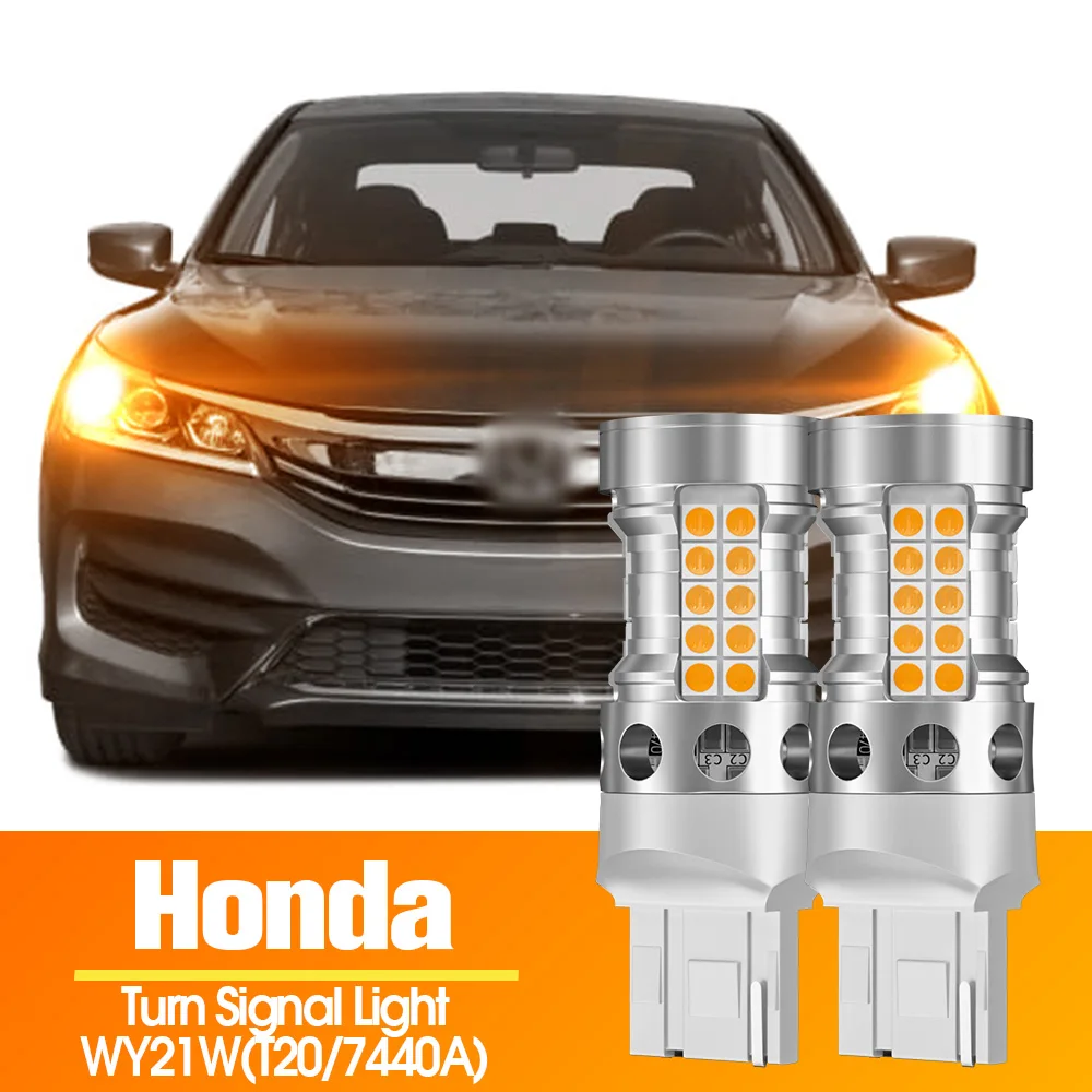 2 stücke LED Blinker Licht Blub Lampe Canbus WY21W T20 7440A Für Honda Civic Accord 10 Fit Jazz CR-Z FR-V HR-V Insight Legend
