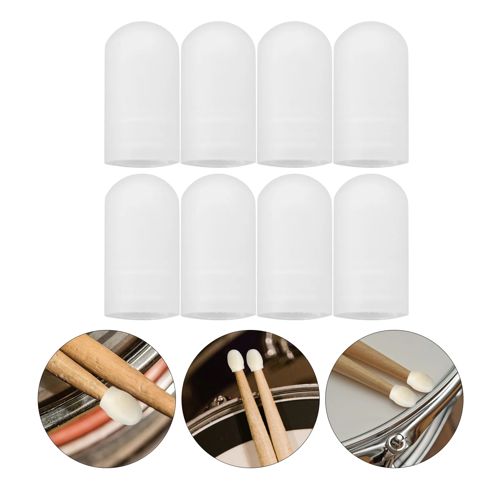 Drum Mute Tips Drumstick Caps Silicone Drumstick Silent Tips Protector Cover Replace Percussion Instruments Accessories