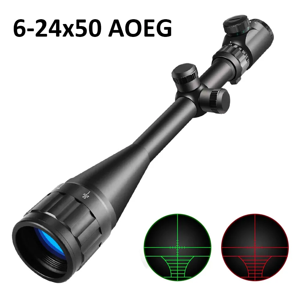 624x50AOEGTacticalRifleScopeRedGreenIlluminatedHuntingScopes