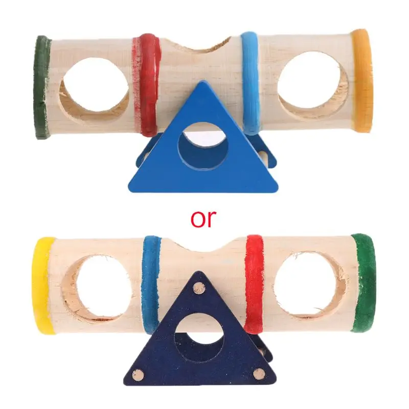 Title 1, Wooden Colorful Seesaw Cage House Hide Play Pet...