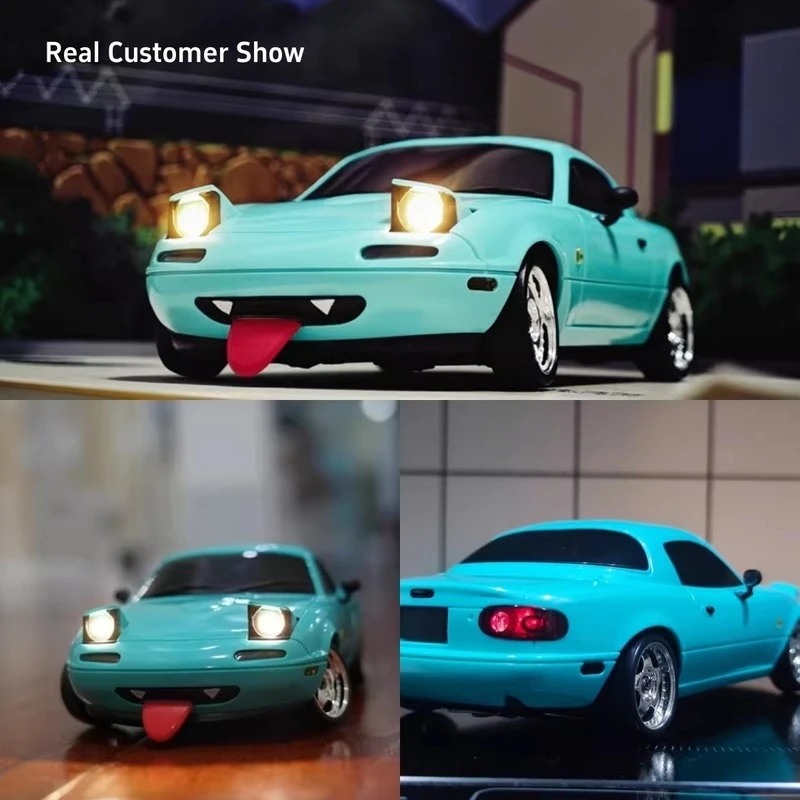 New 1:18 Adorable Mx-5 Miata Rx7 Rc Drift Car With 2.4g Esp Gyro Flip-Up Light Full Scale Control Cute Toy Car Perfect Kid Gift 2