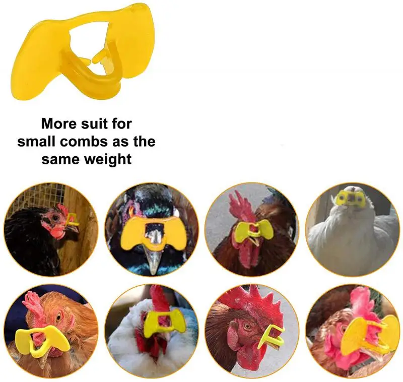 Chicken Anti Pecking Glasses Pinless Peepers with Pliers Set Chicken Glasses Poultry Blinders Chicken Spectacles Peepers Pheasant Anti-Pecking