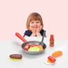8PCS Children Kitchen Food Toys Simulation Cookware Game Set Pretend Play Pot Steak Vegetable Bread Hot Dog Omelette Kids Gift 3