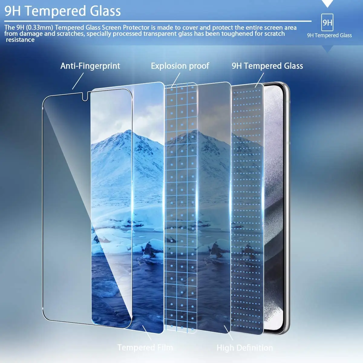 5PCS Tempered Glass For Samsung Galaxy A55 A54 5G A35 A14 A24 A34 M14 M54 Screen Protectors for Samsung A52 A52S A53 A33 A32 A12