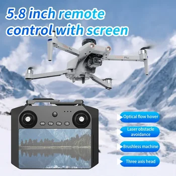 Nuovo M108 Plus GPS Brushless Drone Professionale Con Touch Screen 3-Axis Gimbal Evitamento Ostacoli 5G FPV RC Quadcopter Dron Giocattolo