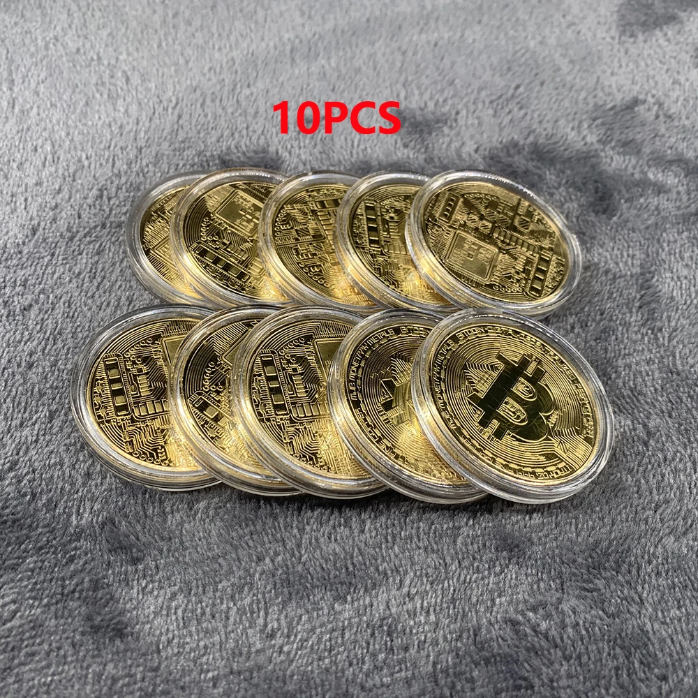 Gold Plated Bitcoin Commemorative Coin - Limited Edition Collectible Art Piece