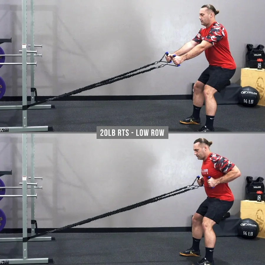 Resistance Bands -Set of 20 & 25lb Pairs- Carabiners Attached & 2 Bands per Weight Option with Handles– Sheath Covered - Strengt