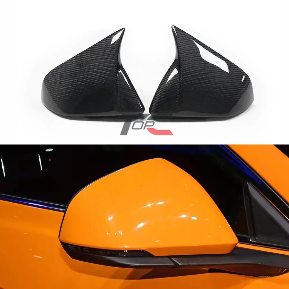

TOPC For Ford Mustang GT 2015-2020 Carbon Fiber Replacement style Side Rear View Mirror Cover Trim EU Style Car Accessories