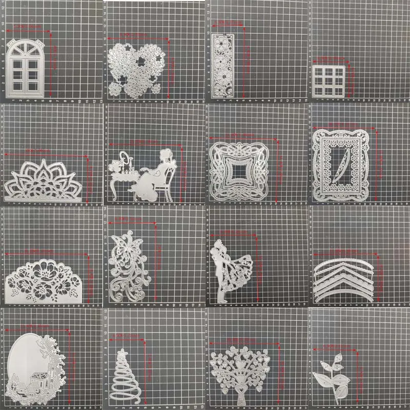 

Couple lace greeting cards Christmas trees Metal Cutting Dies Stencil Embossing Scrapbooking Paper Cards Crafts DecoraTemplates
