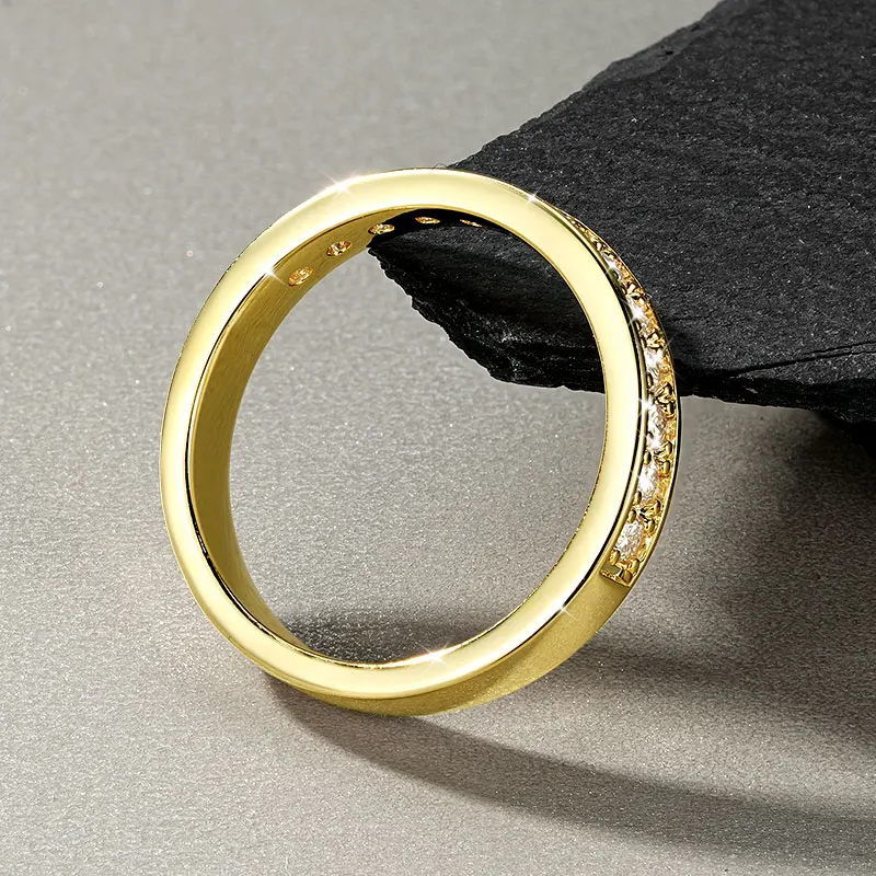 RAPRGOLD GRA-zertifizierter 2-mm-Moissanit-Ring für Damen, im Labor hergestellter Diamant-Verlobungsring, halbeterneuerungsband, Hochzeit, edler Schmuck, Geschenk – Detail 14